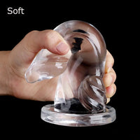 7.48in 8.46in 9.44in Clear Big Dildo Sex Toy For Orgasm Pleasure