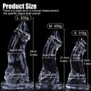 7.48in 8.46in 9.44in Clear Big Dildo Sex Toy For Orgasm Pleasure
