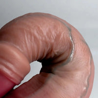 7.48in 8.46in 9.64in Realistic Foreskin Penis Silicone Strap on Dildo For Love