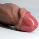 7.48in 8.46in 9.64in Realistic Foreskin Penis Silicone Strap on Dildo For Love