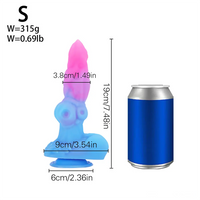 7.48in 8.46in 9.84in Fantasy Big Dog Penis Animal Silicone Soft Dildo