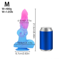 7.48in 8.46in 9.84in Fantasy Big Dog Penis Animal Silicone Soft Dildo