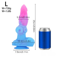 7.48in 8.46in 9.84in Fantasy Big Dog Penis Animal Silicone Soft Dildo