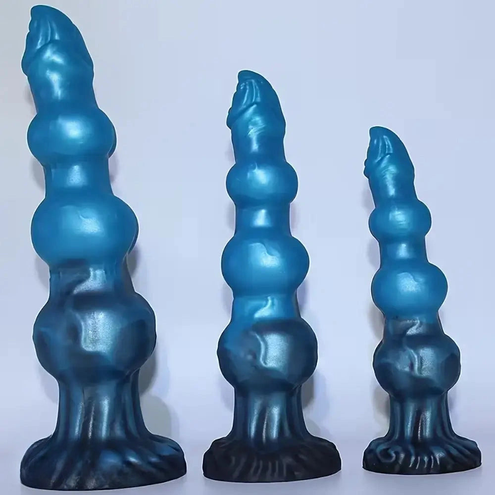 7.48in 8.66in 10.43in Knot Silicone Fantasy Animal Dildo G spot Anal Dilator