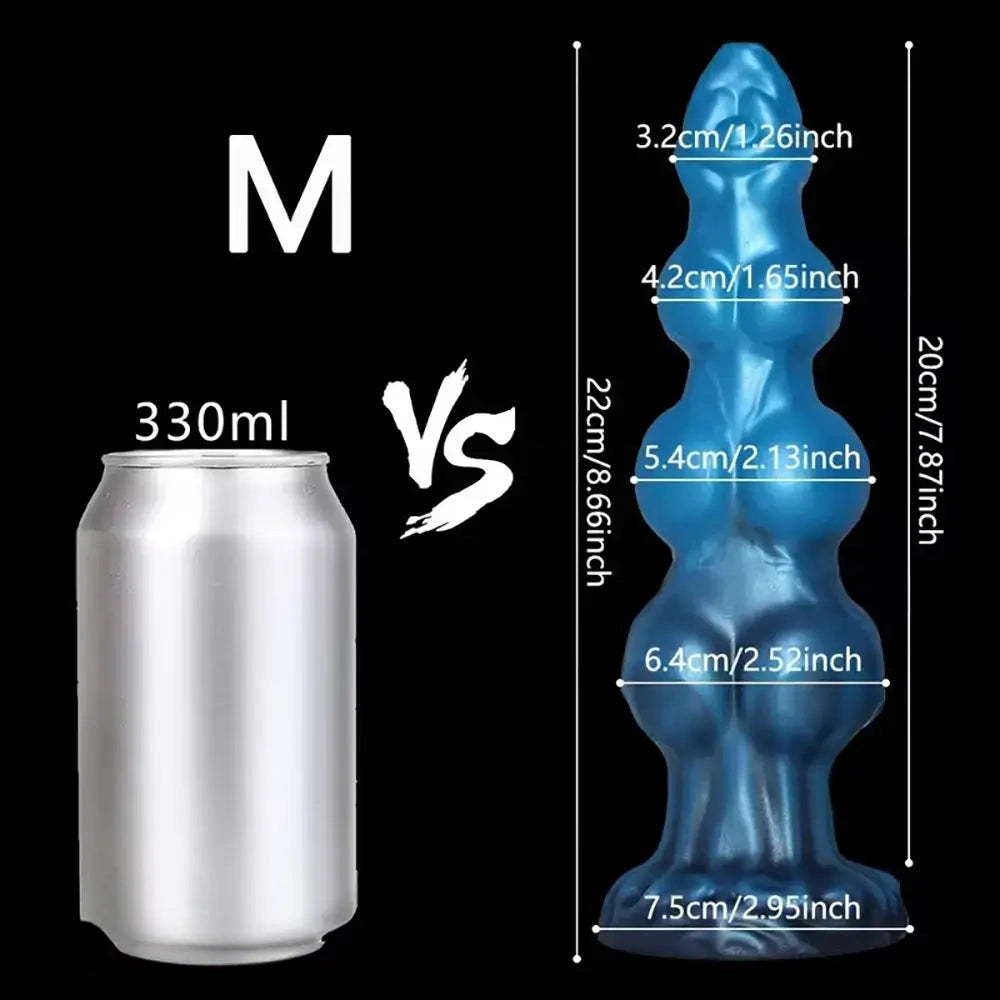 7.48in 8.66in 10.43in Knot Silicone Fantasy Animal Dildo G spot Anal Dilator