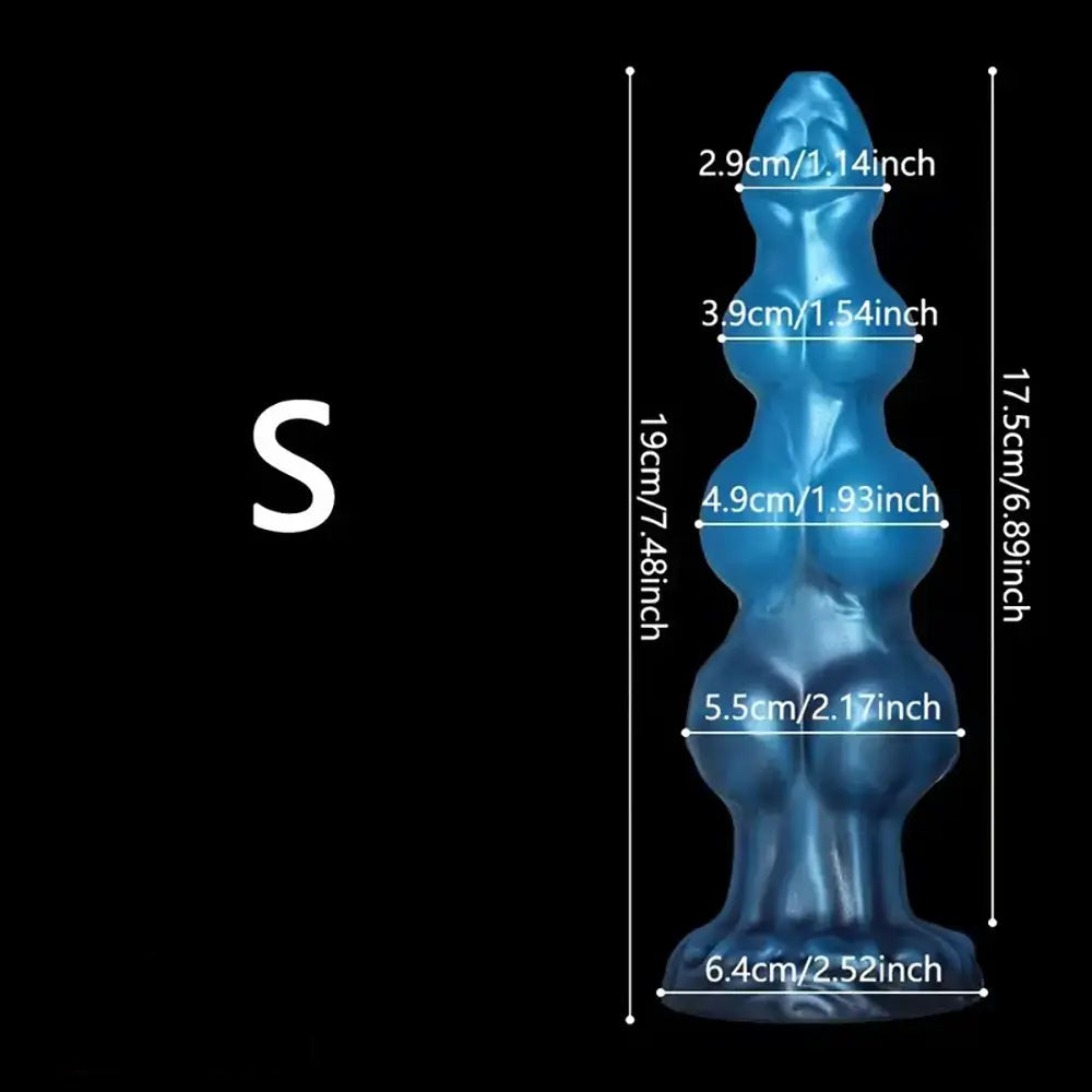 7.48in 8.66in 10.43in Knot Silicone Fantasy Animal Dildo G spot Anal Dilator