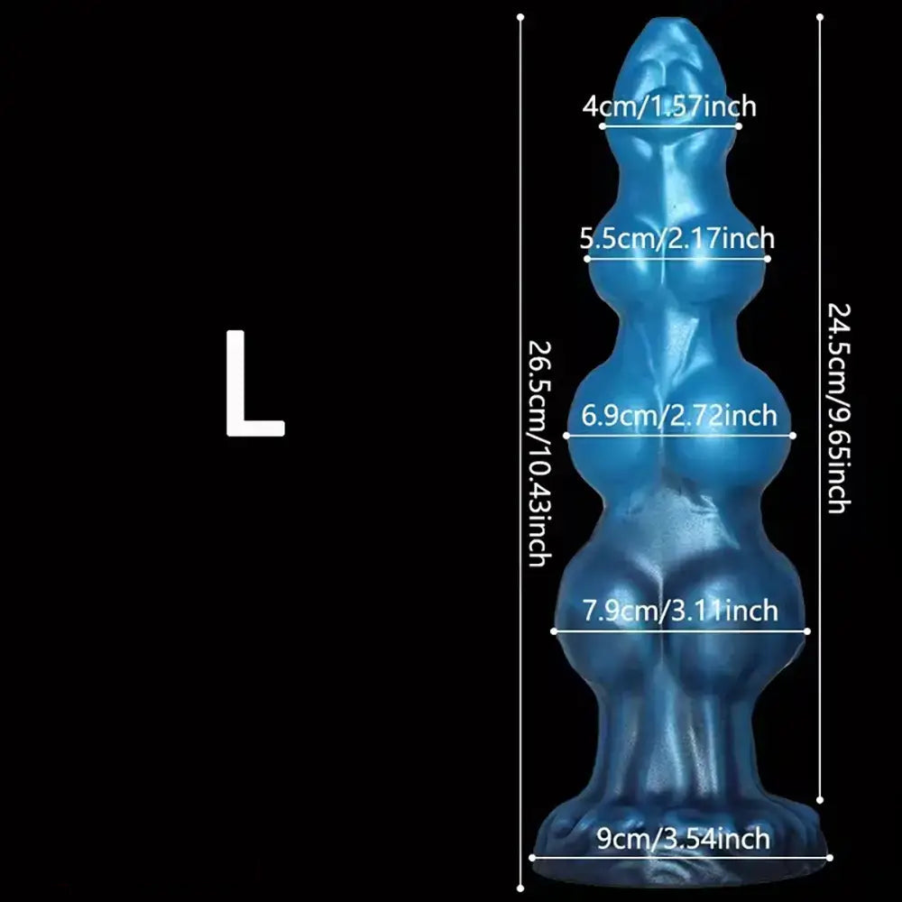 7.48in 8.66in 10.43in Knot Silicone Fantasy Animal Dildo G spot Anal Dilator