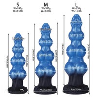 7.48in 8.66in 10.43in Knot Silicone Fantasy Animal Dildo G spot Anal Dilator