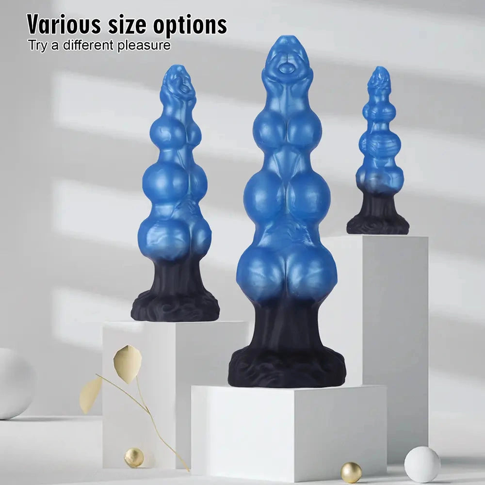 7.48in 8.66in 10.43in Knot Silicone Fantasy Animal Dildo G spot Anal Dilator