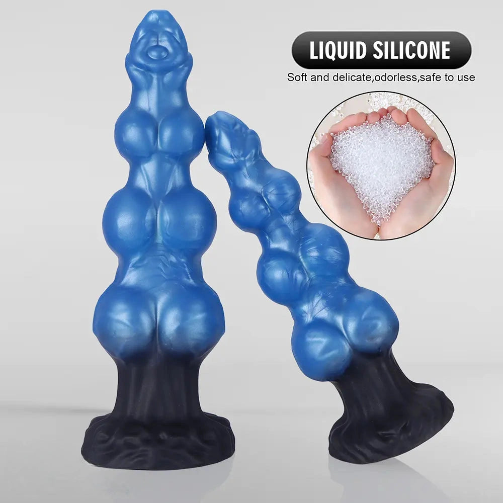 7.48in 8.66in 10.43in Knot Silicone Fantasy Animal Dildo G spot Anal Dilator