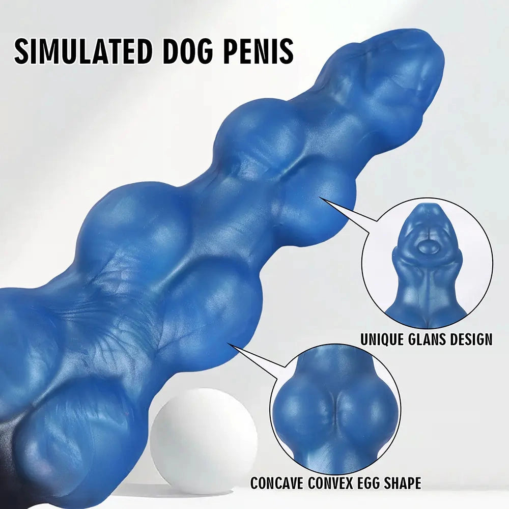7.48in 8.66in 10.43in Knot Silicone Fantasy Animal Dildo G spot Anal Dilator