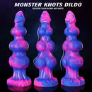 7.48in 8.66in 10.43in Monster Knot Silicone Fantasy Dildo G-spot Giant Penis