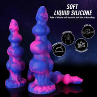 7.48in 8.66in 10.43in Monster Knot Silicone Fantasy Dildo G-spot Giant Penis