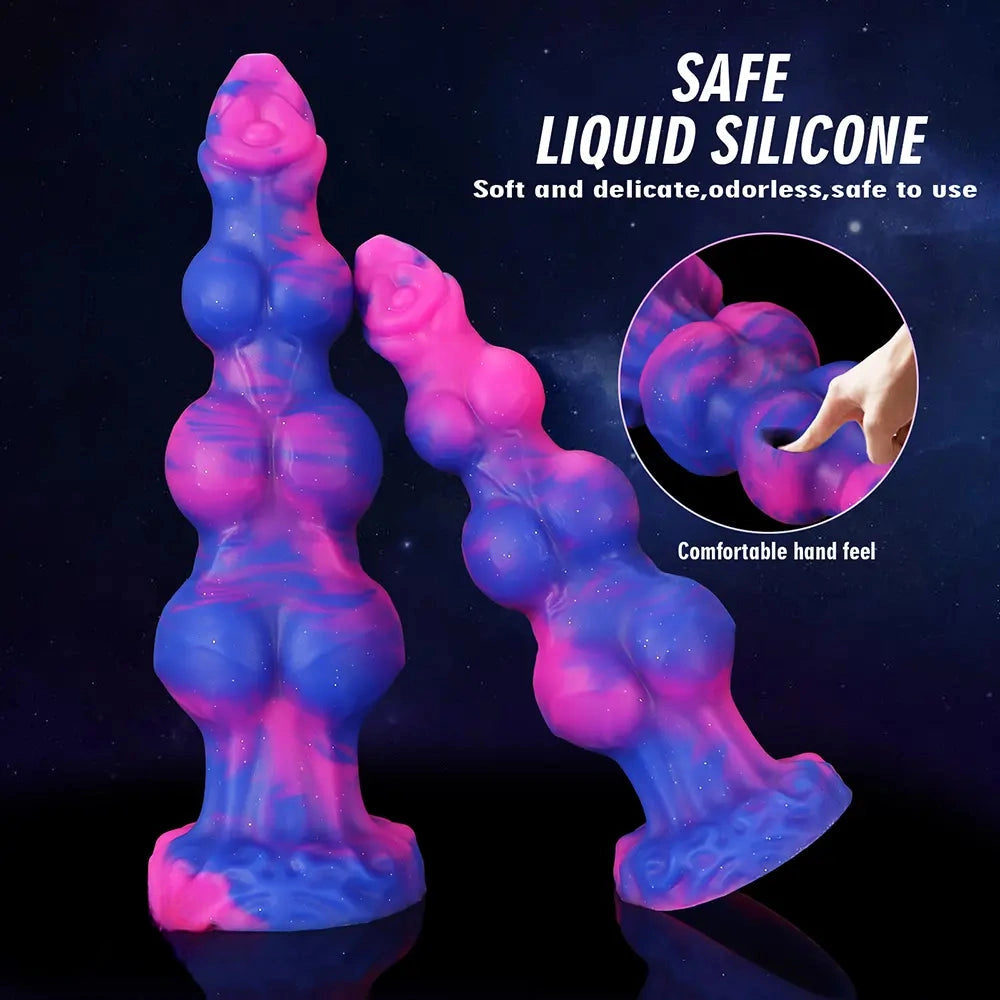 7.48in 8.66in 10.43in Monster Knot Silicone Fantasy Dildo G-spot Giant Penis