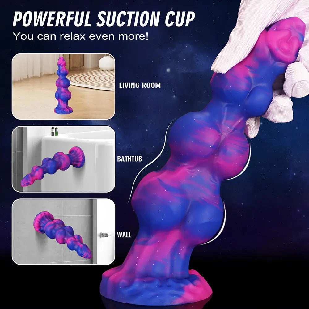 7.48in 8.66in 10.43in Monster Knot Silicone Fantasy Dildo G-spot Giant Penis
