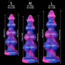 7.48in 8.66in 10.43in Monster Knot Silicone Fantasy Dildo G-spot Giant Penis