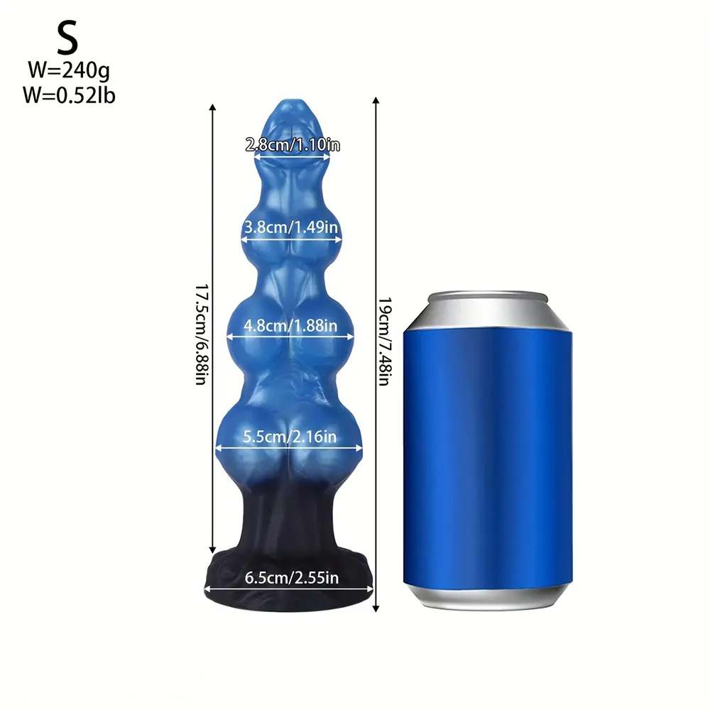 7.48in 8.66in 10.43in Soft Big Penis Realistic Texture Knot Dildo For Vagina