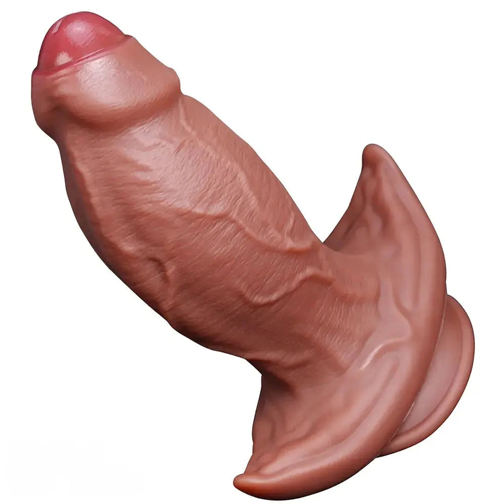 7.48in 8.66in 9.84in Uncut Foreskin Thick Real Dildo Vagina & Anal Sex Toy