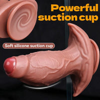 7.48in 8.66in 9.84in Uncut Foreskin Thick Real Dildo Vagina & Anal Sex Toy