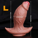 7.48in 8.66in 9.84in Uncut Foreskin Thick Real Dildo Vagina & Anal Sex Toy