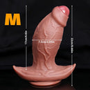 7.48in 8.66in 9.84in Uncut Foreskin Thick Real Dildo Vagina & Anal Sex Toy