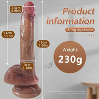 7.48in 8.66in Real Lifelike Silicone Soft Dildo For Female Sex Pleasure