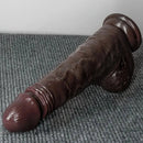 7.48in 8.66in Realistic Lifelike Liquid Silicone Sliding Skin Dildo For Hands-Free