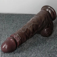 7.48in 8.66in Realistic Lifelike Liquid Silicone Sliding Skin Dildo For Hands-Free