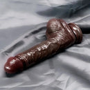 7.48in 8.66in Realistic Lifelike Liquid Silicone Sliding Skin Dildo For Hands-Free