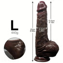 7.48in 8.66in Realistic Lifelike Liquid Silicone Sliding Skin Dildo For Hands-Free