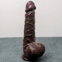 7.48in 8.66in Realistic Lifelike Liquid Silicone Sliding Skin Dildo For Hands-Free