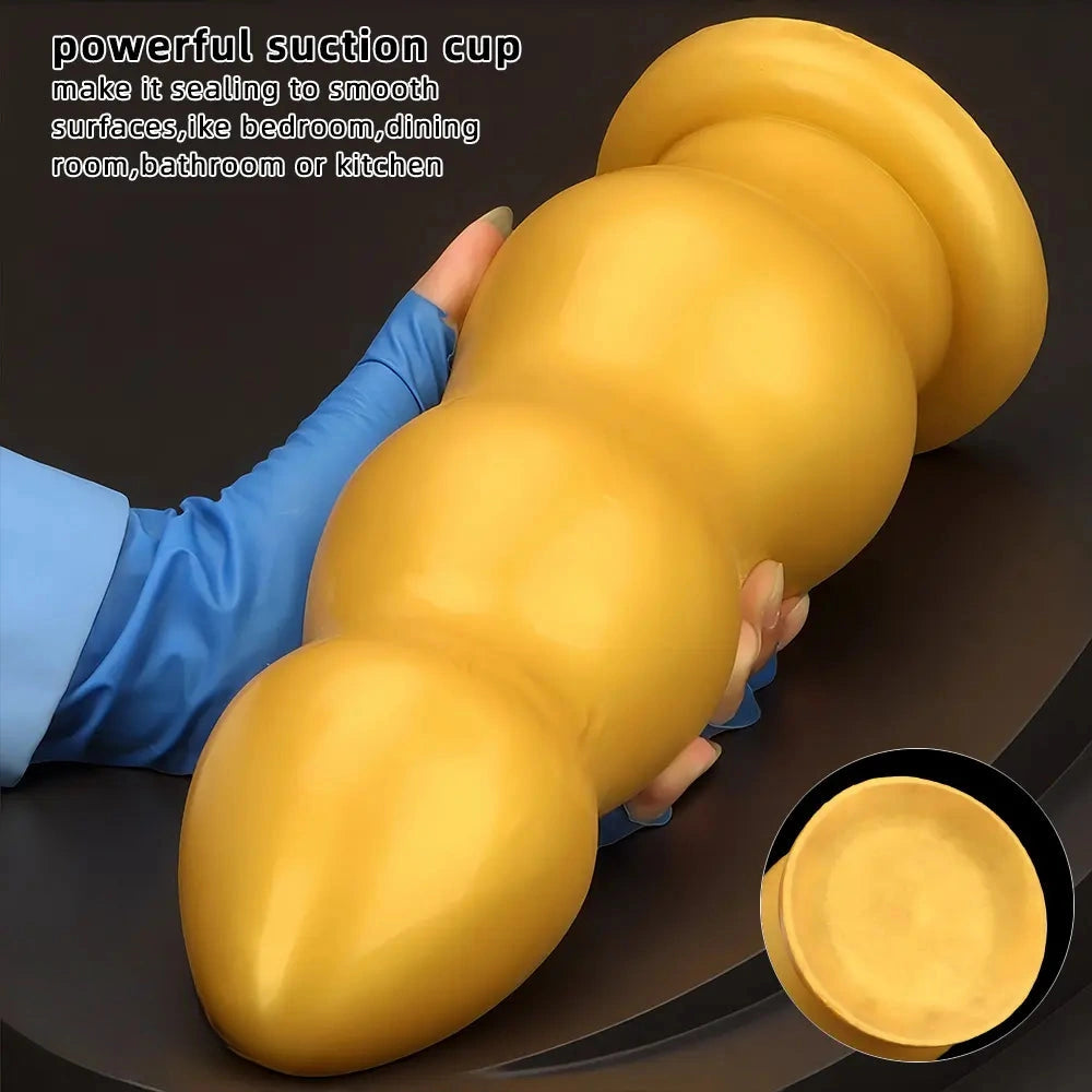 7.48in 8.85in 10.43in 12in Extra Large Gold Silicone Dildo Highquality Toy