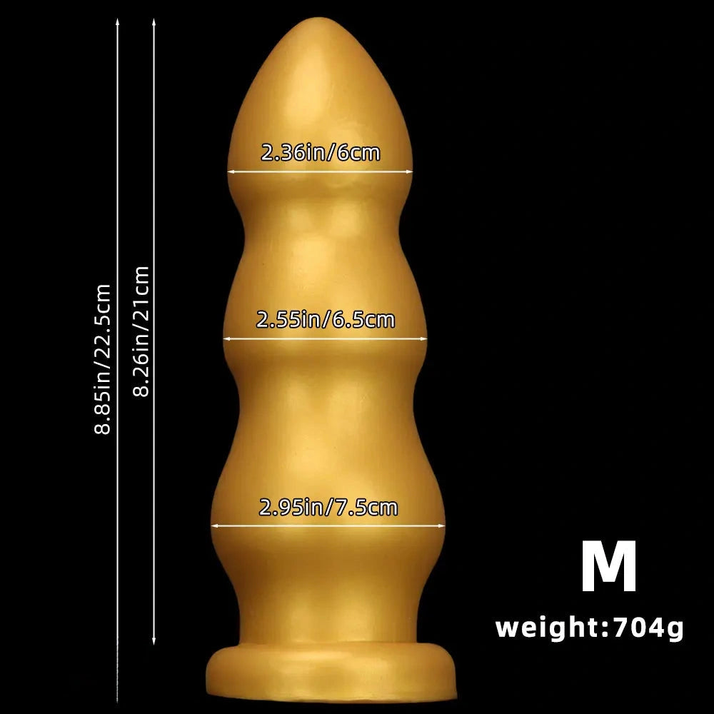 7.48in 8.85in 10.43in 12in Extra Large Gold Silicone Dildo Highquality Toy