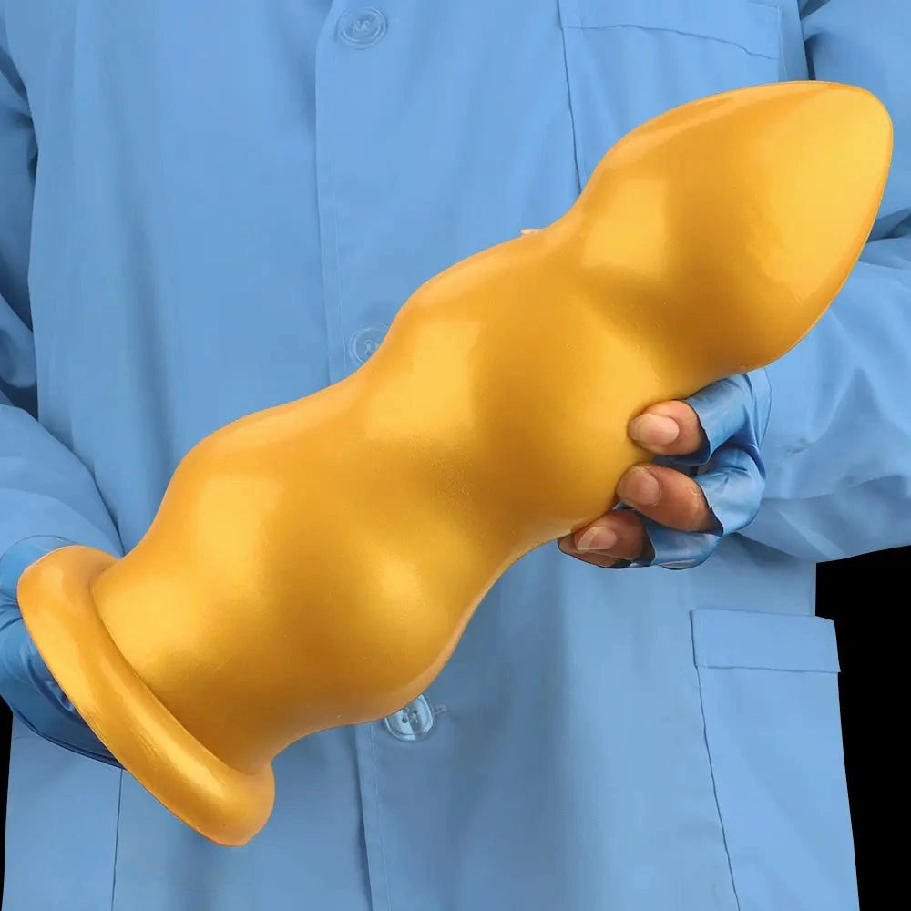 7.48in 8.85in 10.43in 12in Extra Large Gold Silicone Dildo Highquality Toy