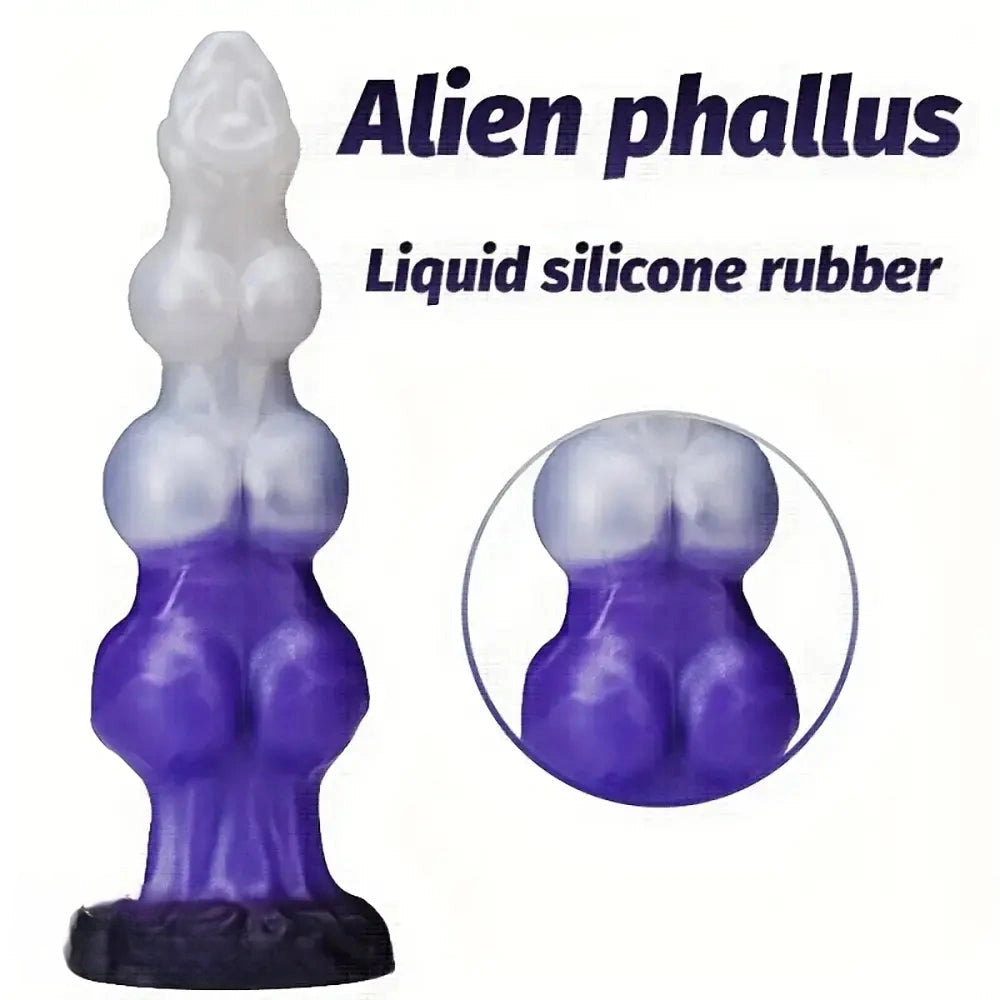 7.48in 8.85in 10.62in Fantasy 3 Dog Knots Wide Cylindrical Anal G-spot Dildo