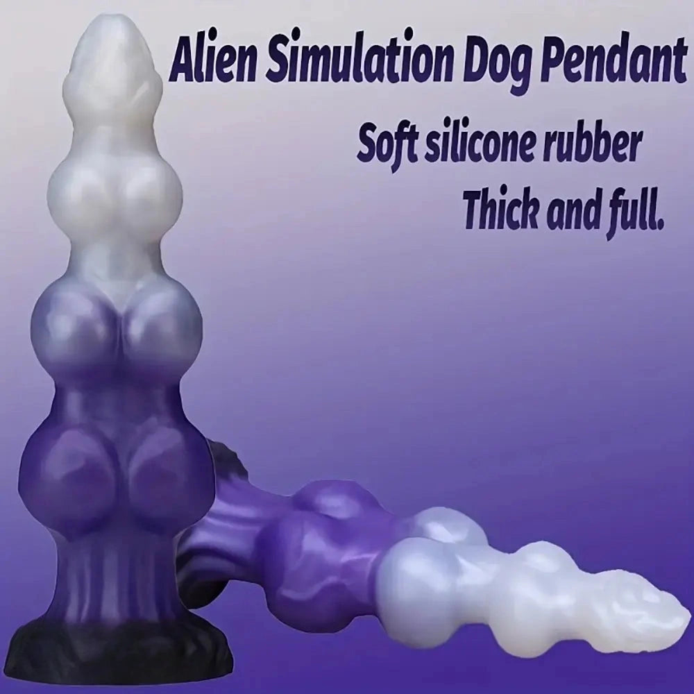 7.48in 8.85in 10.62in Fantasy 3 Dog Knots Wide Cylindrical Anal G-spot Dildo