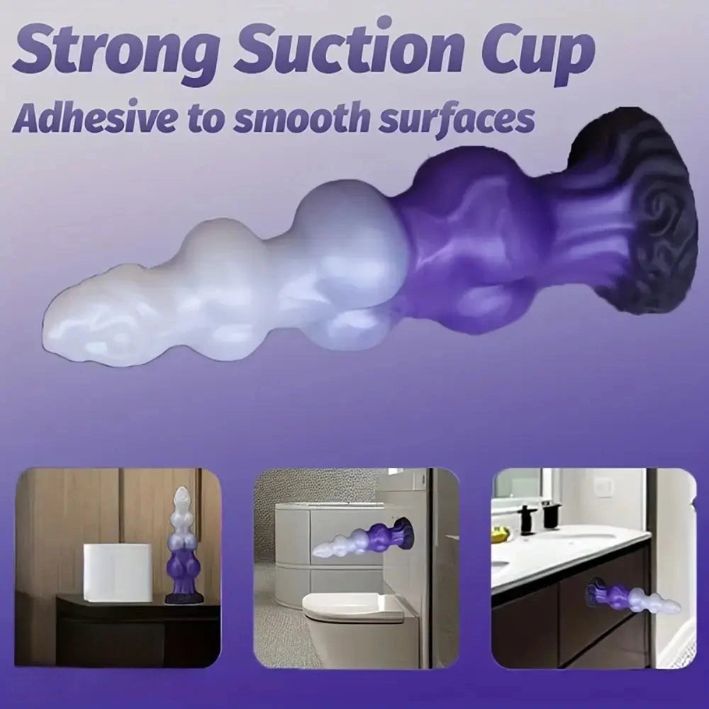 7.48in 8.85in 10.62in Fantasy 3 Dog Knots Wide Cylindrical Anal G-spot Dildo