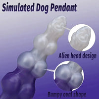 7.48in 8.85in 10.62in Fantasy 3 Dog Knots Wide Cylindrical Anal G-spot Dildo