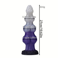 7.48in 8.85in 10.62in Fantasy 3 Dog Knots Wide Cylindrical Anal G-spot Dildo