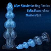 7.48in 8.85in 10.62in Fantasy Monster Knot Design Silicone Soft Huge Dildo