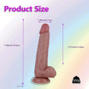 7.48in 8.86in Realistic Soft Skin Feeling Veins Dildo Ball Suction Cup Penis