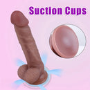 7.48in 8.86in Realistic Soft Skin Feeling Veins Dildo Ball Suction Cup Penis