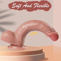 7.48in 8in Silicone Soft Realistic Soft Skin Feeling Dildo For Women Men