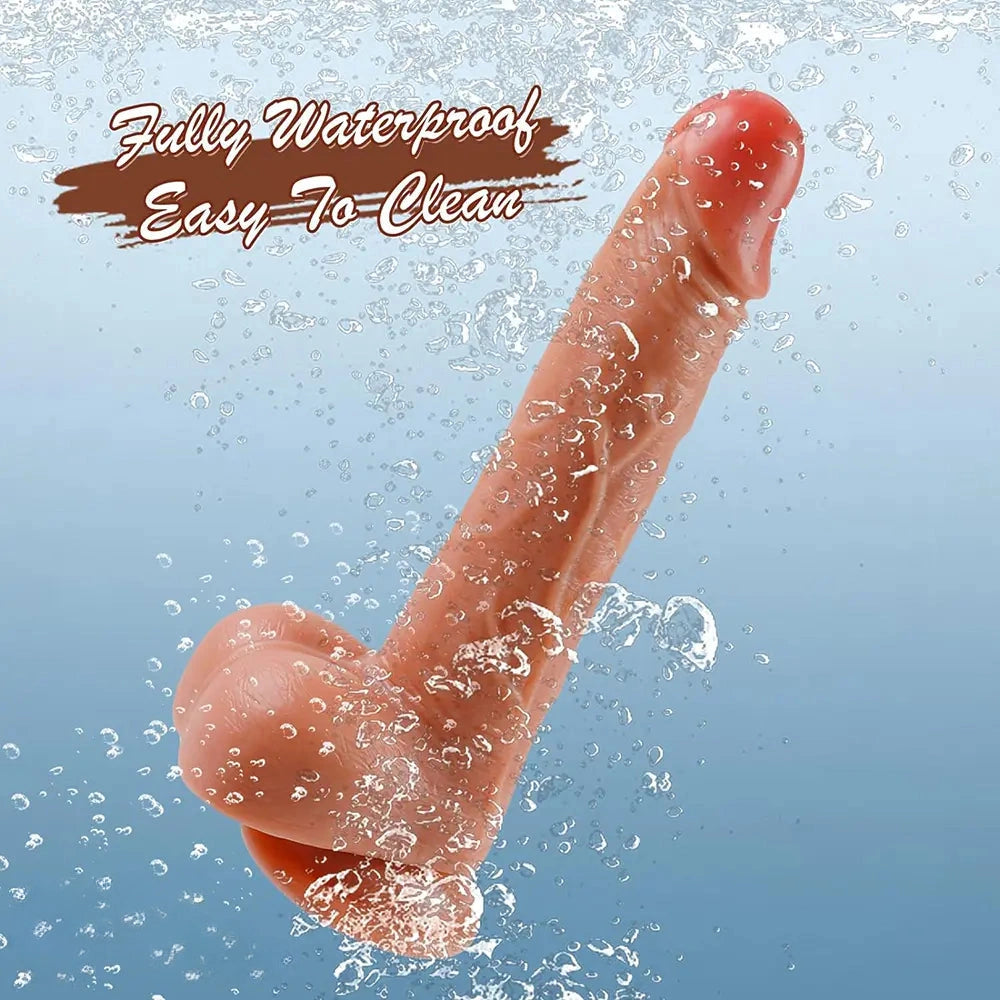 7.48in 8in Silicone Soft Realistic Soft Skin Feeling Dildo For Women Men