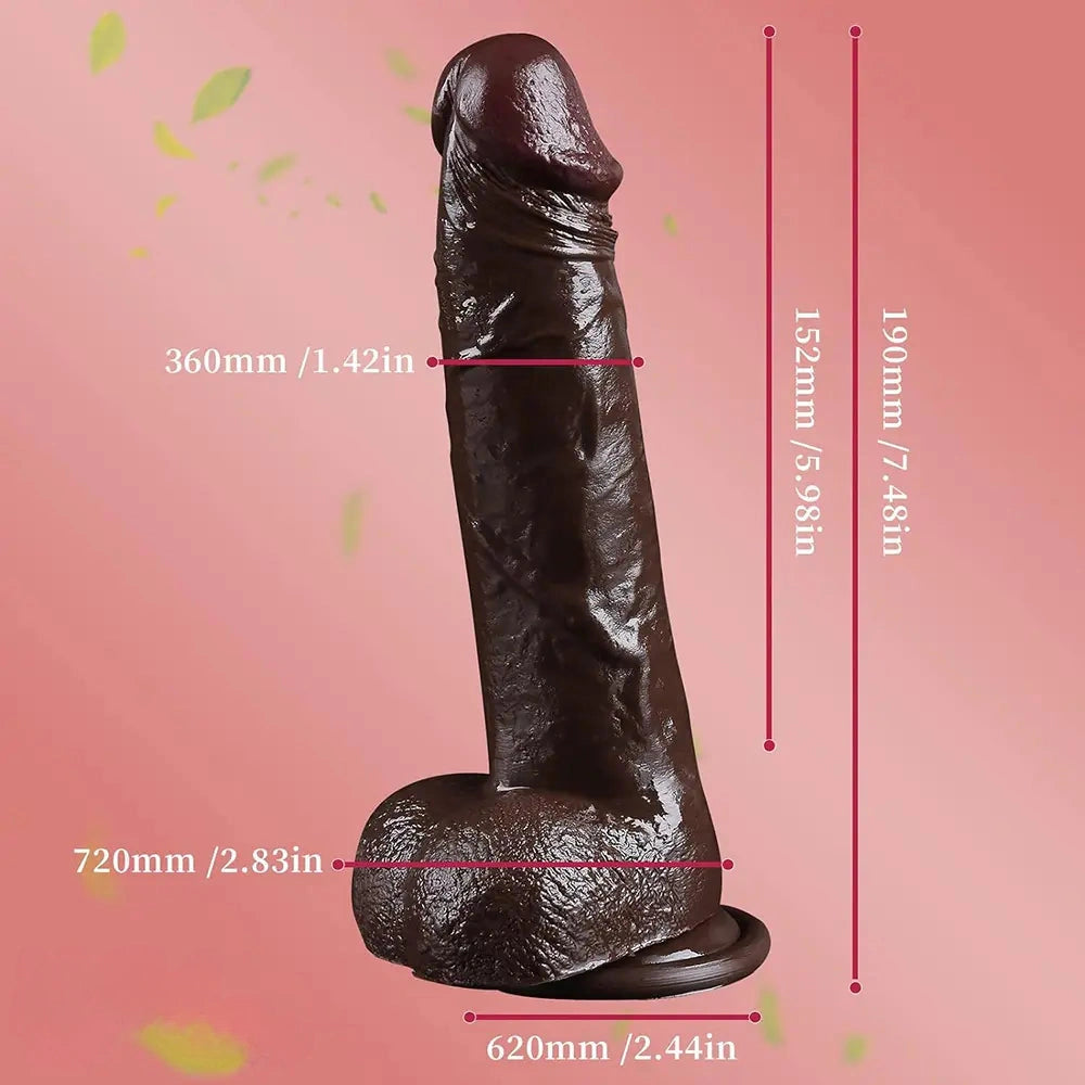 7.48in 8in Silicone Soft Realistic Soft Skin Feeling Dildo For Women Men