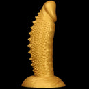 7.48in 9.05in 10.62in 12.59in 14.17in Golden Silicone Wolf-tooth Spiked Dildo
