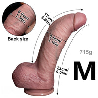 7.48in 9.05in 9.84in Realistic Strapon Big Dildo For Hands-free Soft Penis
