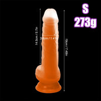 7.48in 9.25in Luminous Silicone Soft Dildo For Men Women Fucking