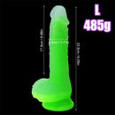 7.48in 9.25in Luminous Silicone Soft Dildo For Men Women Fucking