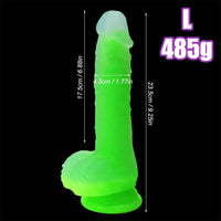 7.48in 9.25in Luminous Silicone Soft Dildo For Men Women Fucking